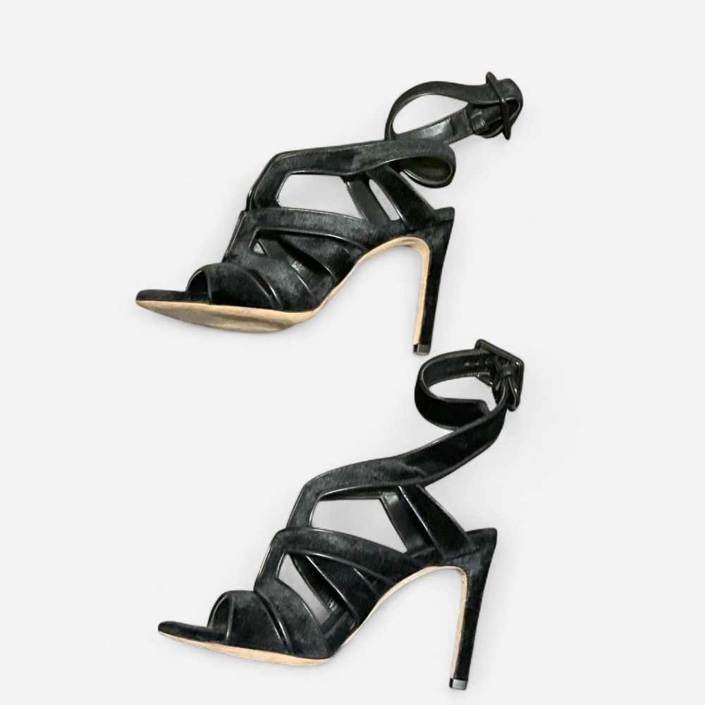 Antonio Melani Black 'Avett' strappy gladiator style high heels with ankle strap